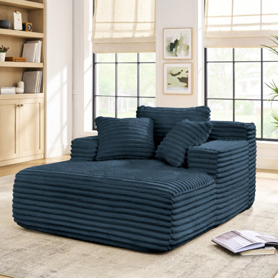 Bed Lit compressible 100% mousse bleu, canapé en tissu d'ameublement en velours côtelé moelleux avec siège profond pour chambre à coucher, hôtel, appartement, bureau et salon, doux et confortable, utilisation flexible, bon soutien,