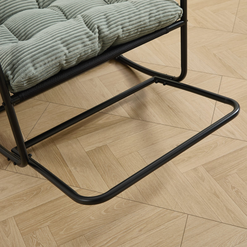 Chaise berçante, coussin confortable, Vert clair