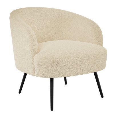 Fauteuil demi-tonneau en polyester Kedara