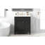 Meuble-lavabo de 30 po avec lavabo supérieur, meuble-lavabo moderne avec 2 tiroirs et tiroir escamotable, meuble-lavabo simple-126278620