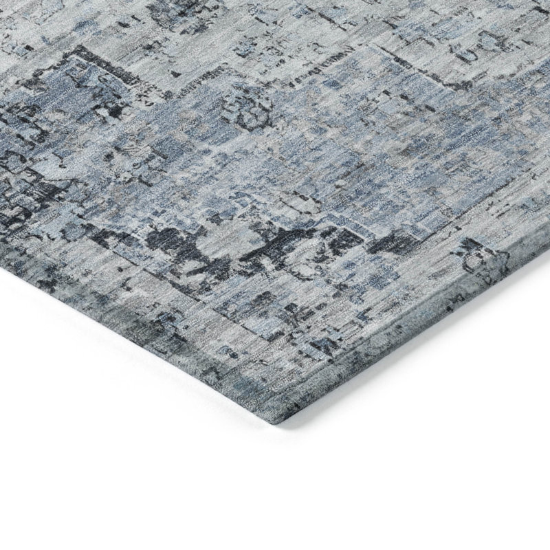 Machine Washable Indoor/Outdoor Xhevrie Sky Rug, Rectangle 8' x 10'