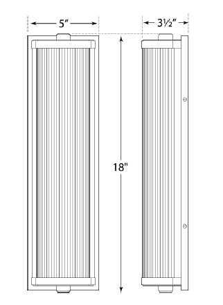 Thomas O'Brien Dresser Long Glass Rod Light, Bronze