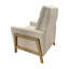 Fauteuil inclinable manuel ergonomique 3 positions Tacara Beige avec structure en bois massif et pieds en chêne naturel-106632325