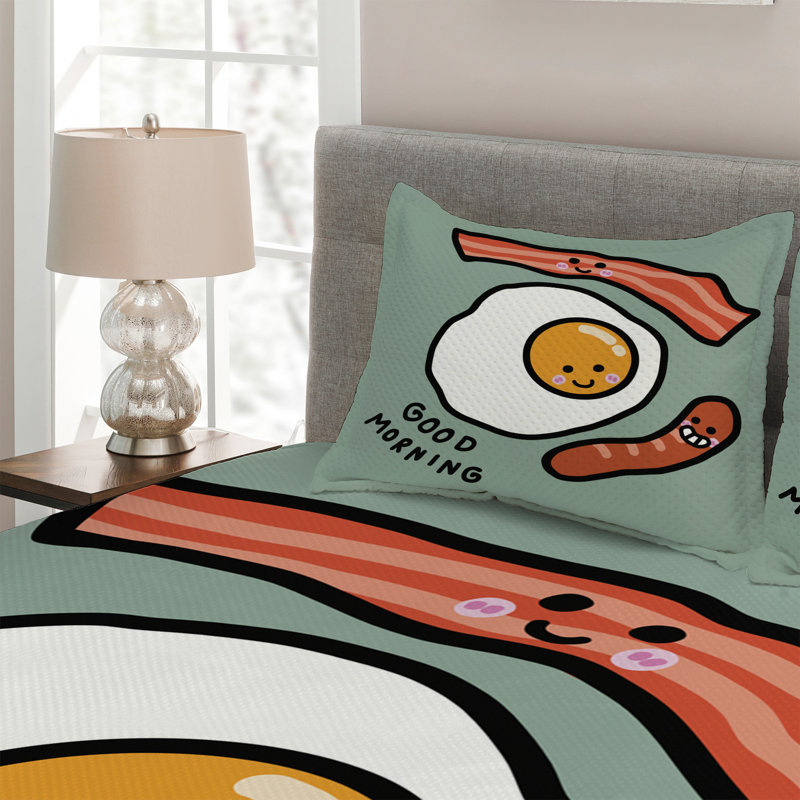 Polyester Coverlet, King Bedspread + 2 Shams