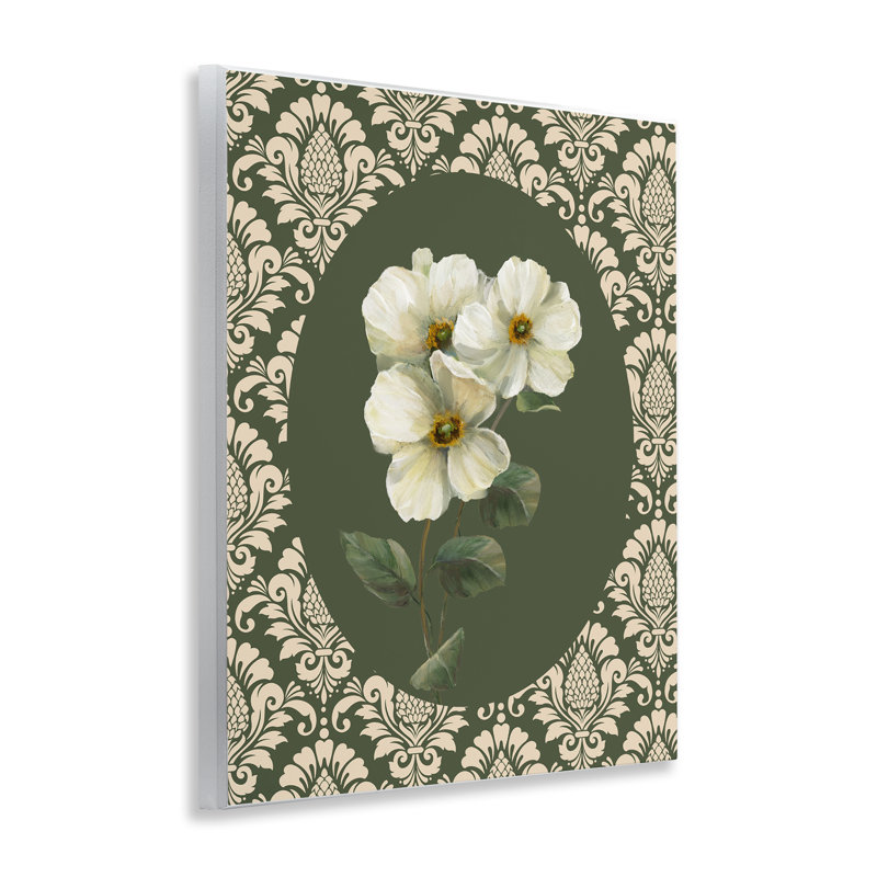Plaque murale Fancy Lace White Flowers, design par Nan