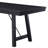 Black 5-Piece Rectangular Trestle Dining Table Set