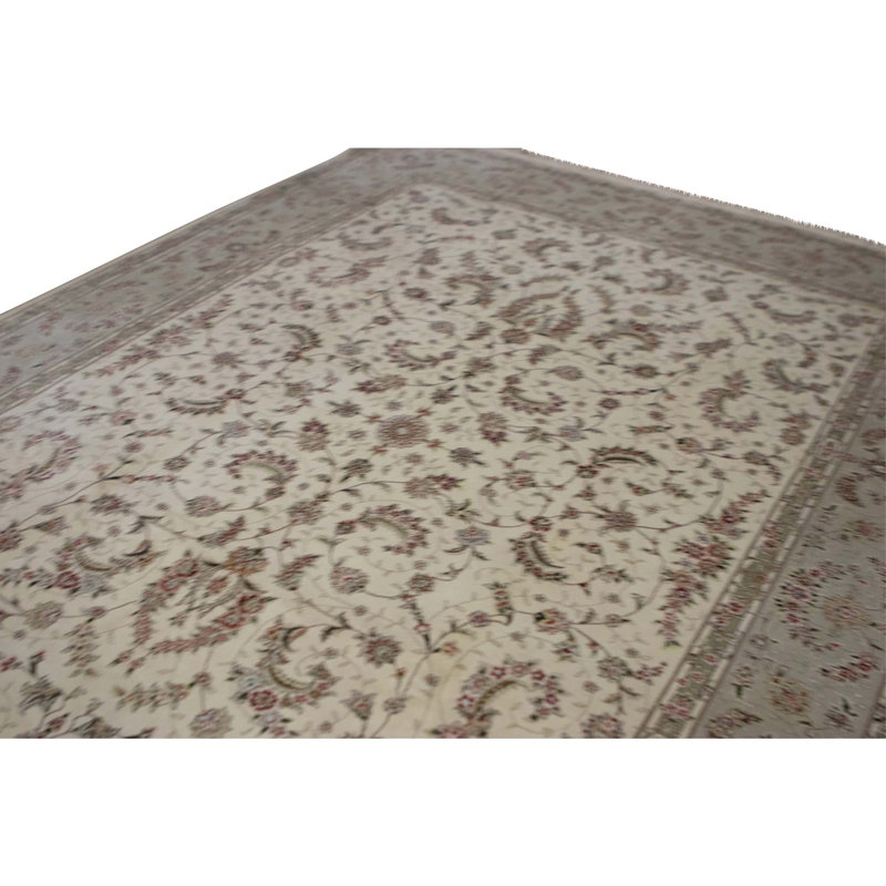 Handmade Silk and Wool Area Rug