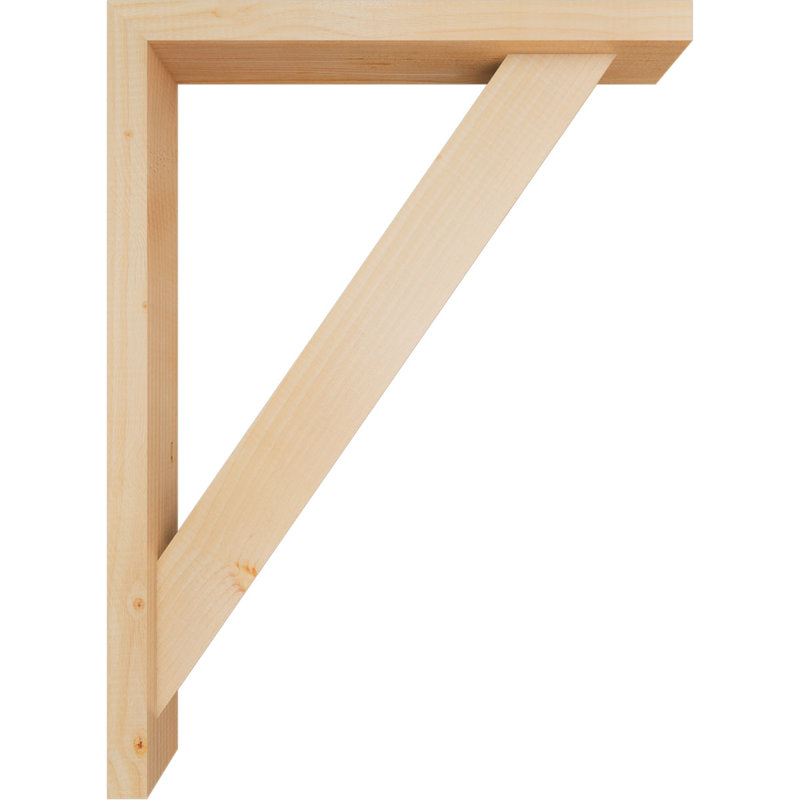 Support de bloc traditionnel l 3 1/2 po x P 22 po x H 30 po avec support décalé, sapin Douglas, 30 x 22