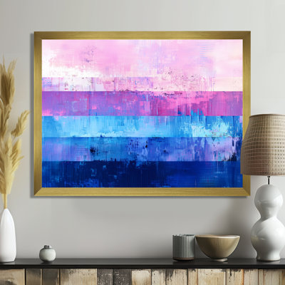 Horizons of Gravity Embrace of Purple and Blue - Cubisme abstrait, reproduction d'art sur toile