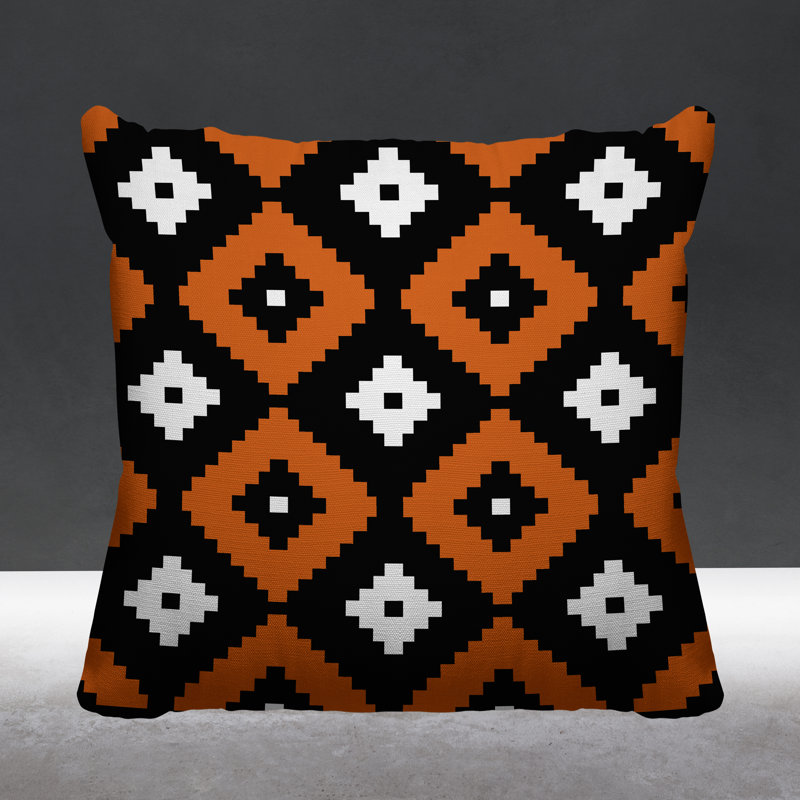 Coussin intérieur / extérieur Nosi, L 19 po x H 19 po, Orange