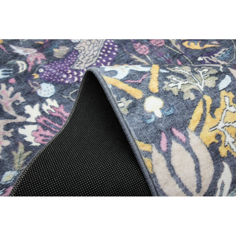 Tapis gris rembourré antidérapant de qualité supérieure, Rectangulaire 3 pi x 5 pi