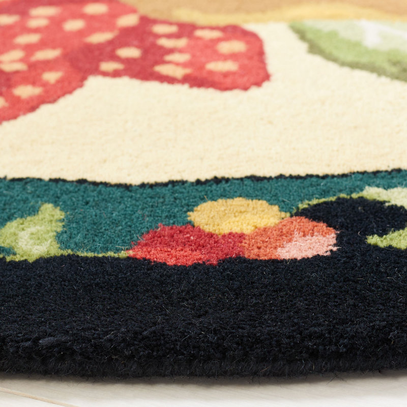 Tapis en laine touffeté à la main Novelty, Rond 4 pi