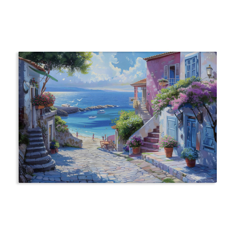 Toile pavée bord de mer, design par LSR Design Studio, H 16 po x l 24 po