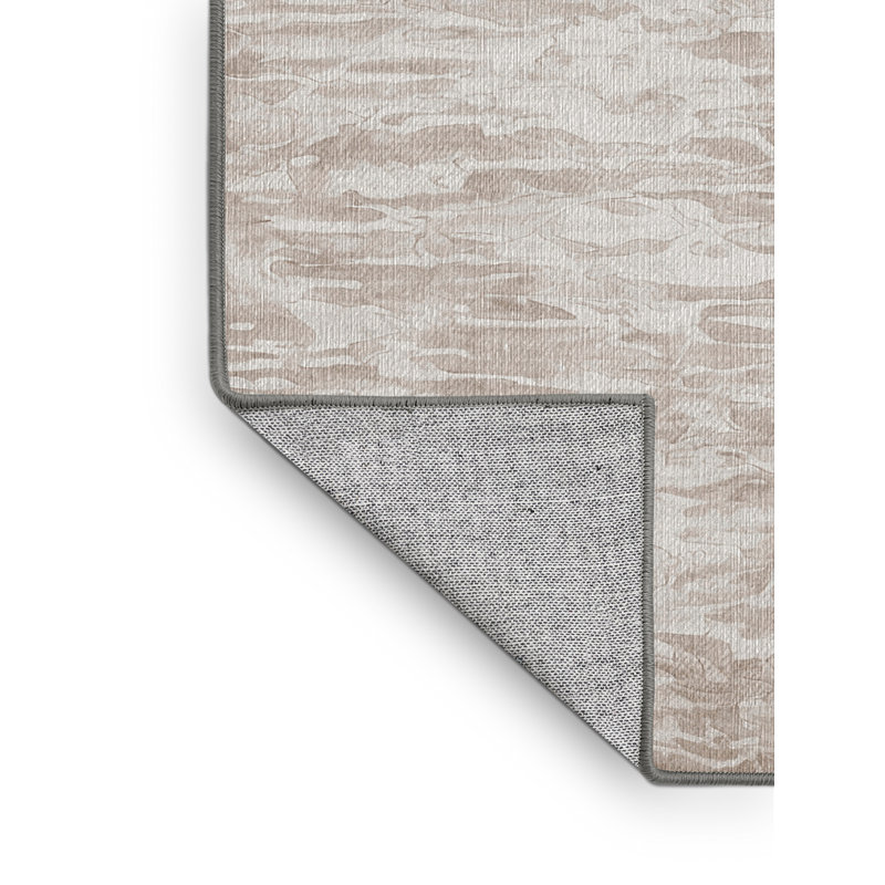 Machine Washable Gray Area Rug, Rectangle 7' x 9'