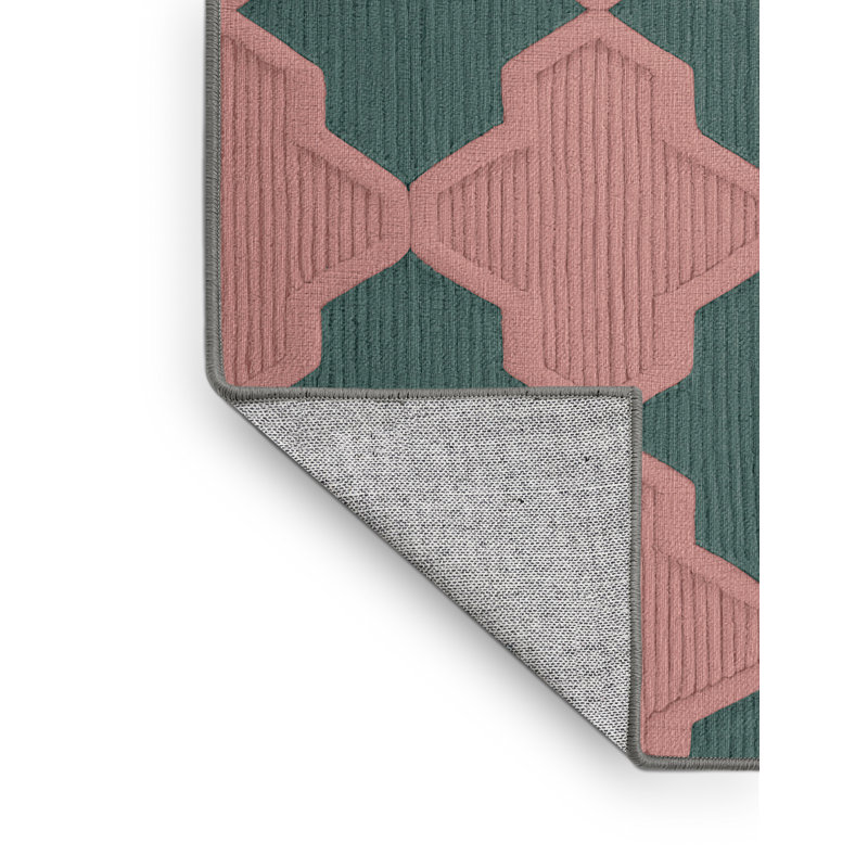 Tapis brun treillis lavable à la machine, Tapis de couloir 2 pi x 4 pi