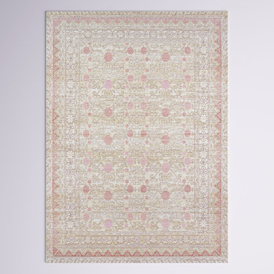 Tapis rose / jaune / rouge Finnley