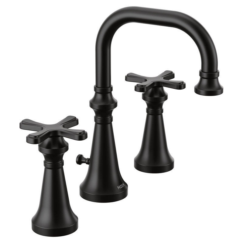 Moen Colinet Two-Handle Widespread Bathroom Faucet Trim Kit, Valve Required, Matte Black