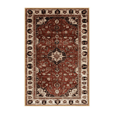 Tapis brun lavable à la machine