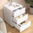 3-Drawer Vertical Filing Cabinet Rolling Wood Mobile File Cabinets Under Desk For Home Office With Casters-481628952