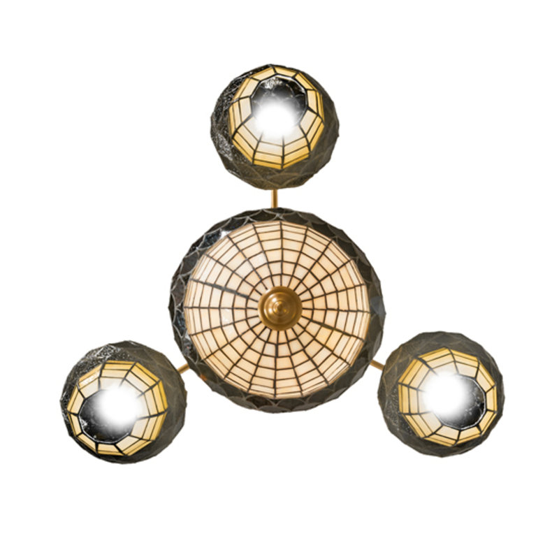 Lustre géométrique à 5 lumières Heier