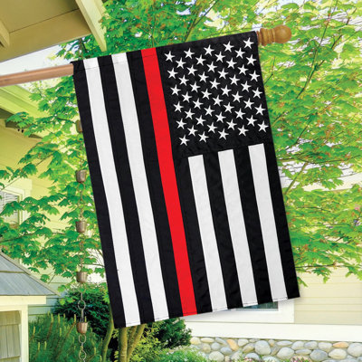 Thin Red Line Embroidered House Flag