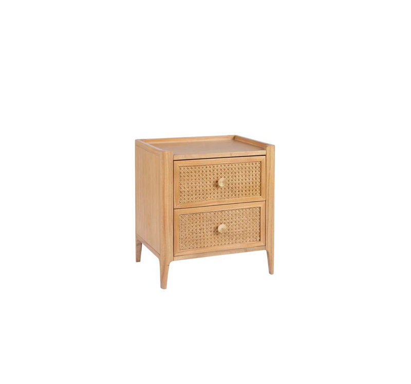 Amilyn 51.6cm W Solid Wood Bedside Table