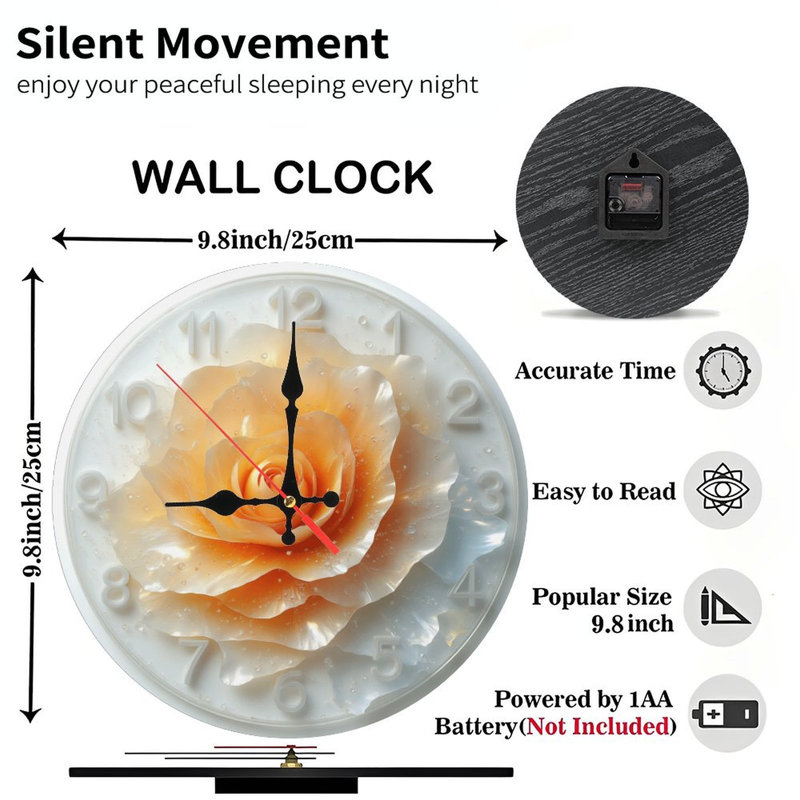 Horloge murale rose