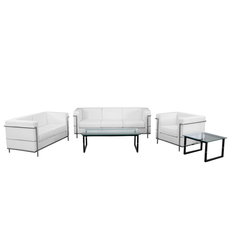 Ensemble de réception Hercules Regal Series LeatherSoft, Blanc Melrose