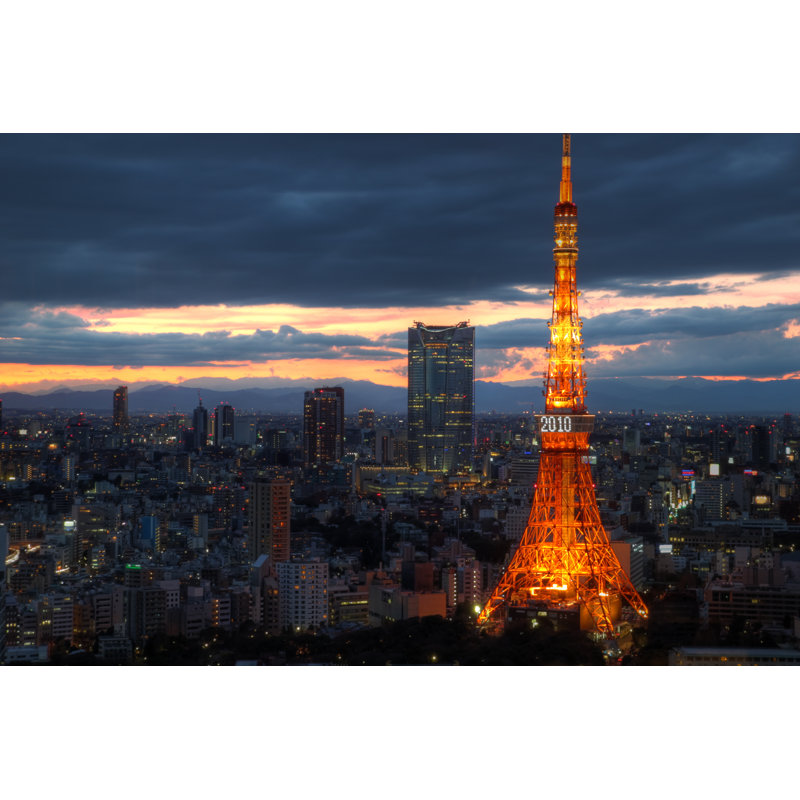 Adila Tokyo Skyline 1 Piece Wrapped Canvas Wall Art, 81cm H x 122cm W x 3.8cm D