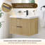 Livia 30" Wall-mounted Single Bathroom Vanity with White Artificial Drop-in Sink without Mirror