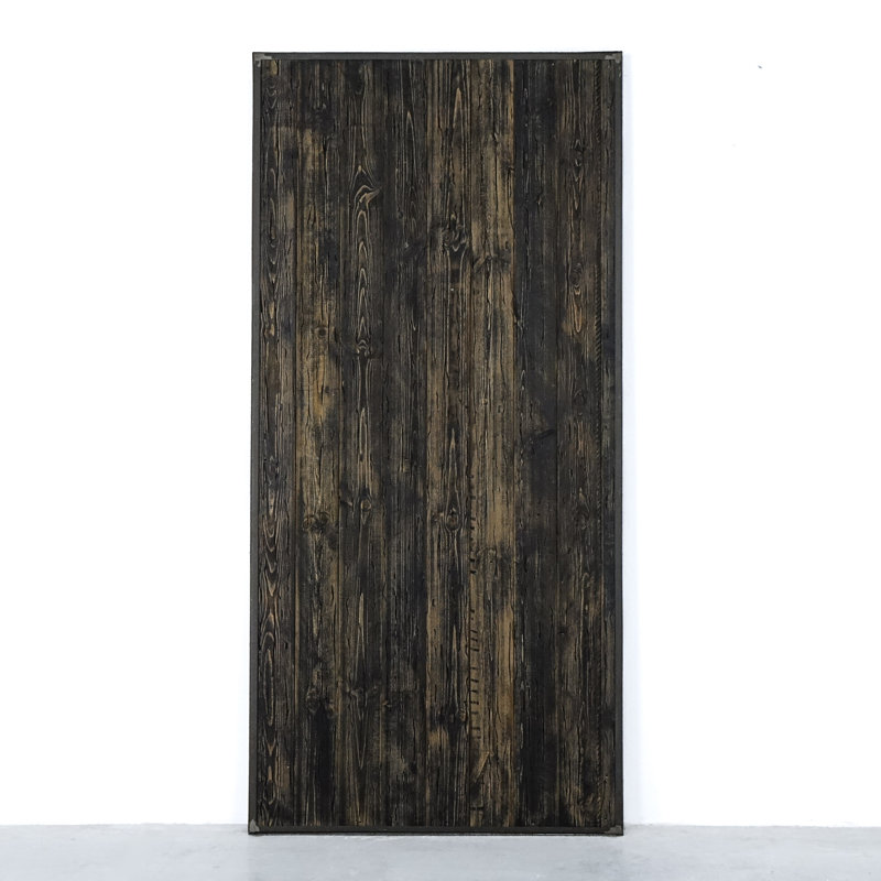 Frey Solid Pine Sliding Door, Brown