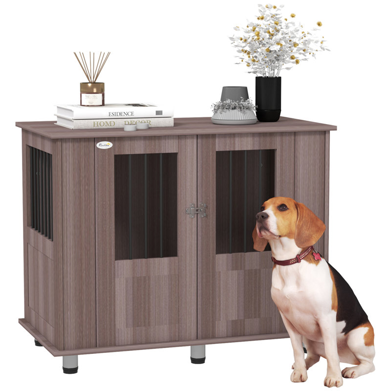 Furniture Style Crate with 2 Doors, 75cm H x 85cm W x 55cm D