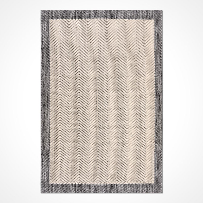 Tapis crème moderne antidérapant lavable à la machine, Rectangle 2 pi 8 po x 4 pi 11 po