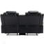 Causeuse de cinéma maison inclinable manuelle avec rangement escamotable, porte-gobelets et bande lumineuse à DEL pour le salon-374557726