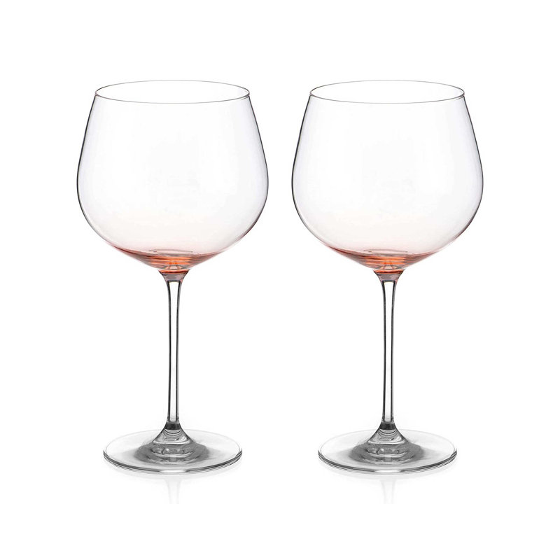 Gin Glasses - Set of 2, Orange Ombre