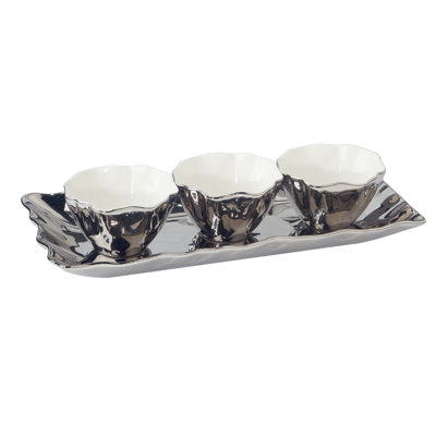 Coast 4pc Tray and Condiment Bowls 14.25in x 6in