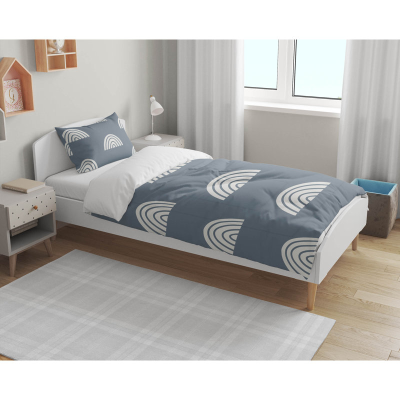 Bows Comforter Set, Blue