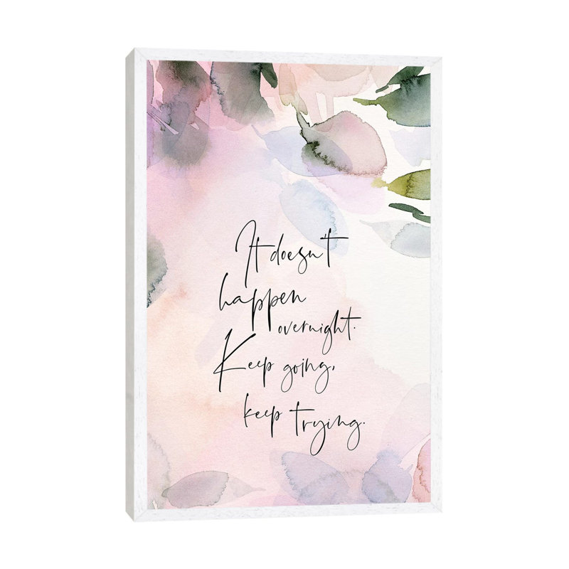 Keep Trying by Stephanie Ryan - Painting on Canvas, 66.04cm H x 45.72cm W x 3.81cm D, White Floater Framed