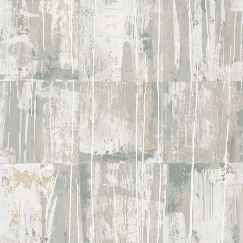 Rouleau de papier peint adhésif L 18,86 pi x l 18 po Washout, Beige / gris
