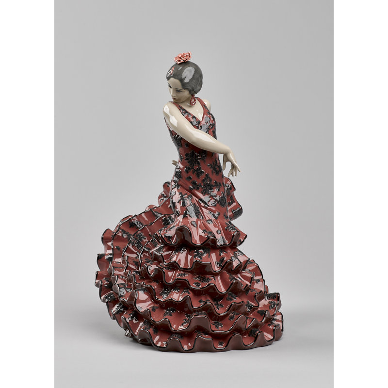 Flamenco Flair Woman Figurine, Red