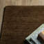 Tapis brun en laine touffeté à la main Rectangle Makhari-729368065
