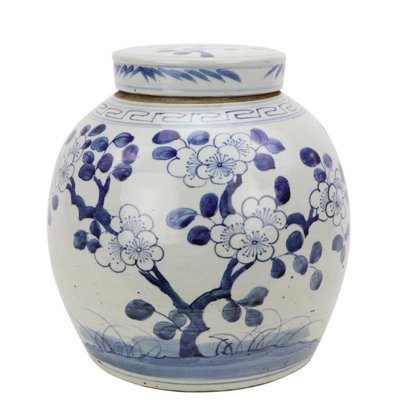 Handcrafted Porcelain China Ginger Jar