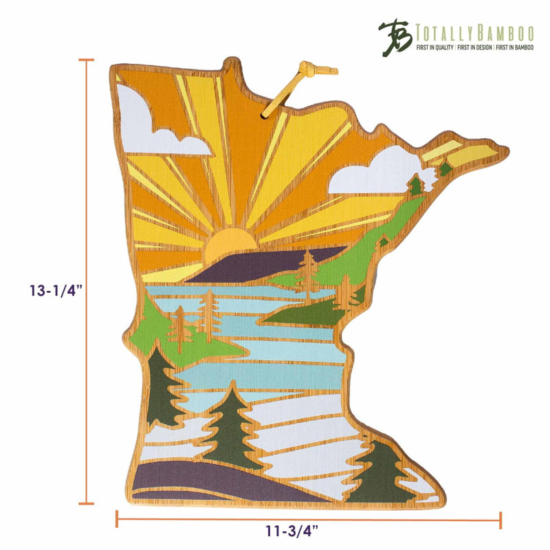 Planche à découper et à servir Minnesota avec une œuvre d'art par Summer Stokes
