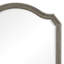 Miroir Perséphone rustique aux tons naturels, 122 cm (L) x 110 cm (H), style classique, encadré de bois et à arc.