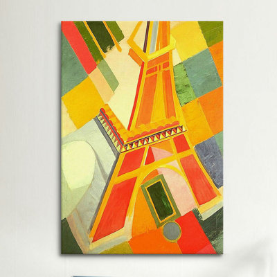 'Eiffel Tower' by Robert Delaunay Painting Print on Canvas