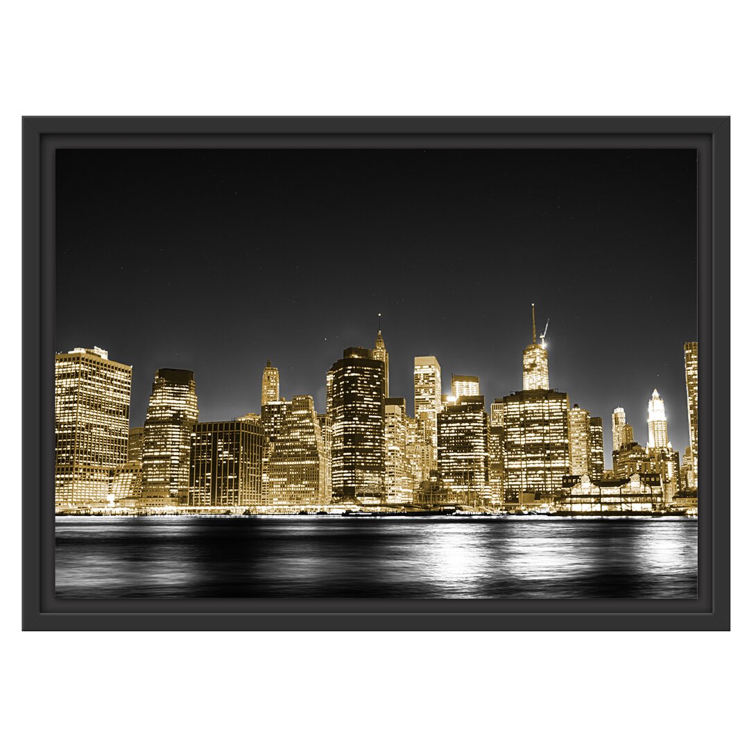 Gerahmtes Wandbild Manhattan Skyline