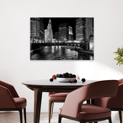 Chicago River Abstract Contemporary Architecture City Wall Art Print
