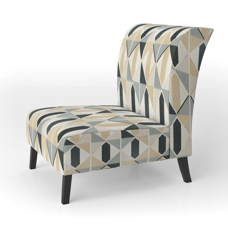 Fauteuil de chambre Neutral Space I - Velours rembourré de style bohémien et éclectique