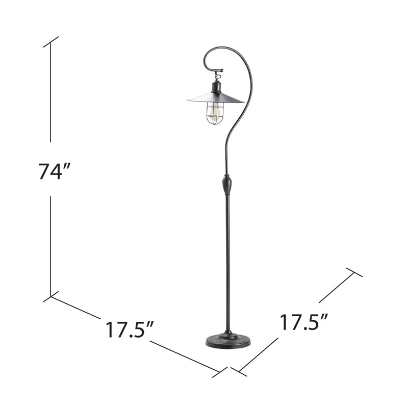 Chesterfield 74'' Bronzed Arched Floor Lamp