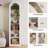 74.8" Tall Arched Bookshelf, 6-Tier Narrow Open Bookcase-1843393031